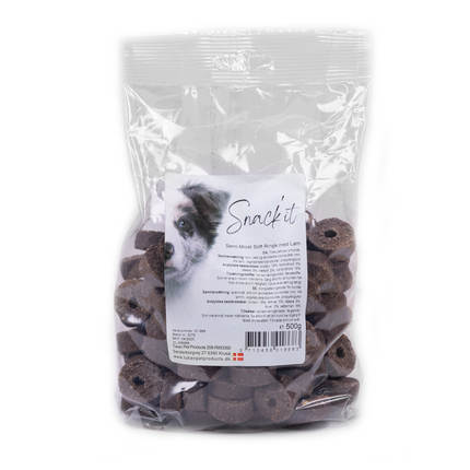 Snack'it - Soft Rings m. Lam, 500g (datovare)
