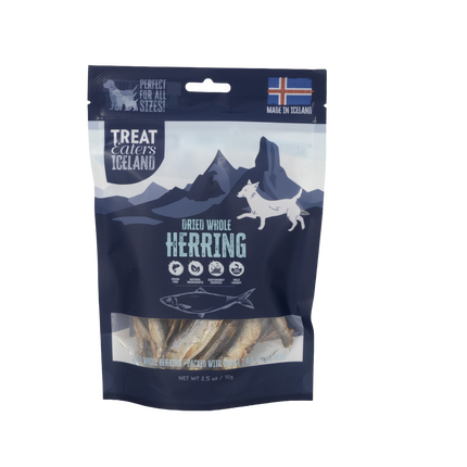 TreatEaters Islandske Tørrede Hele Sild 70g