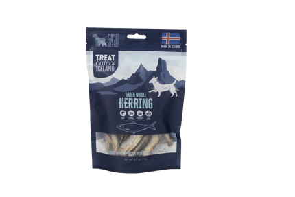 TreatEaters Islandske Tørrede Hele Sild 70g