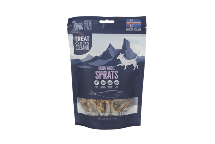 TreatEaters Islandske Tørrede Hele Brislinger 70g