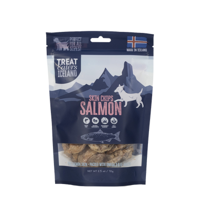TreatEaters Islandske Lakseskind chips store godbidder 70g