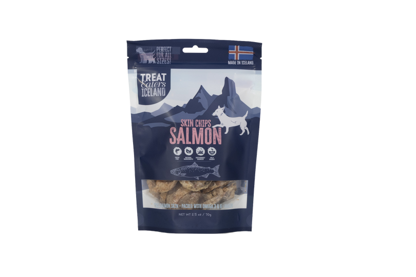 TreatEaters Islandske Lakseskind chips store godbidder 70g