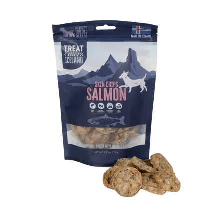 TreatEaters Islandske Lakseskind chips store godbidder 70g