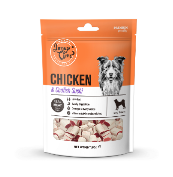Jerkytime - Kylling og Torsk Sushi, 80g