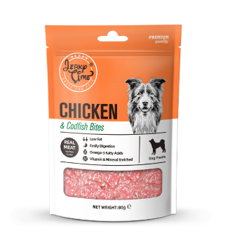 Jerkytime - Kylling og Torsk Hjerter, 80g