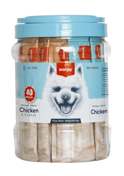 Wanpy - Creamy Snack m. Kylling & Ost, 40stk