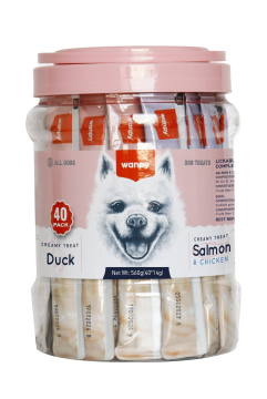 Wanpy - Creamy Snack m. Kylling/Laks & And, 40stk