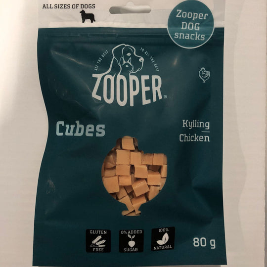 Zooper - Chicken Cubes, 80g.