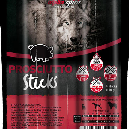 AlphaSpirit -  Hunde Sticks m. Skinke (bf. 30/7-2026)
