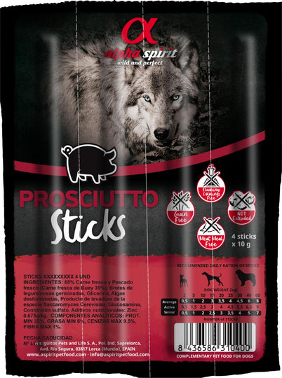 AlphaSpirit -  Hunde Sticks m. Skinke (bf. 30/7-2026)