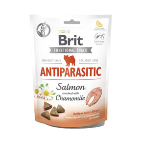 Brit Functional Snack Antiparasitic med laks og kamille, 150g
