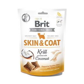 Brit Functional Snack Skin & Coat med krill og kokos, 150g