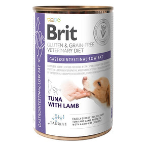 Brit Veterinary Diet Gastrointestinal Low Fat vådfoder med tun og lam, 400g