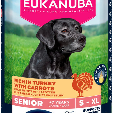 Eukanuba Senior vådfoder, kalkun med gulerødder, 400g