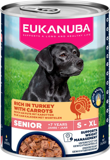 Eukanuba Senior vådfoder, kalkun med gulerødder, 400g