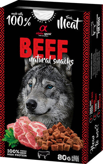 AlphaSpirit Naturals -  Snacks m. Okse, 80g