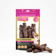 Faunakram Kollagen Sticks med okse og torsk, Limited Edition – 80 g pose med tyggepinde på hvid baggrund