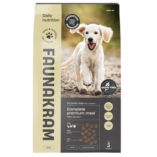 Kornfrit Juniorfoder – Fjerkræ m. Pre- & Probiotika (10 kg)