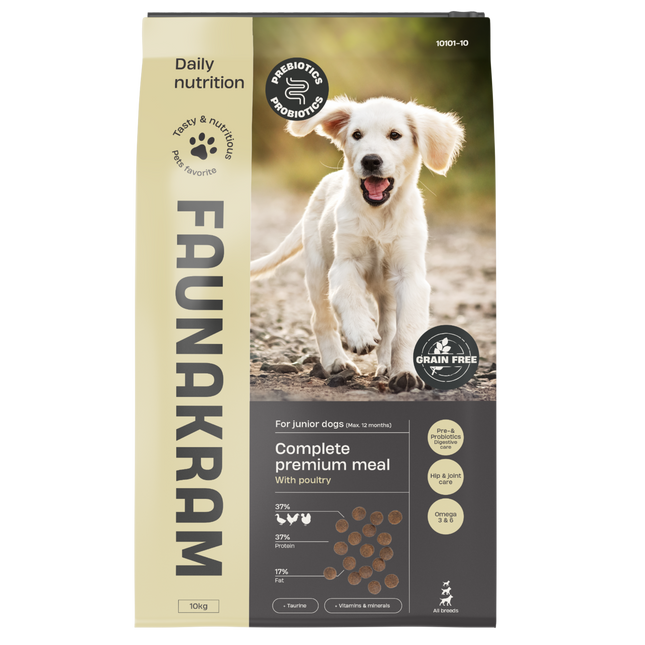 Kornfrit Juniorfoder – Fjerkræ m. Pre- & Probiotika (10 kg)