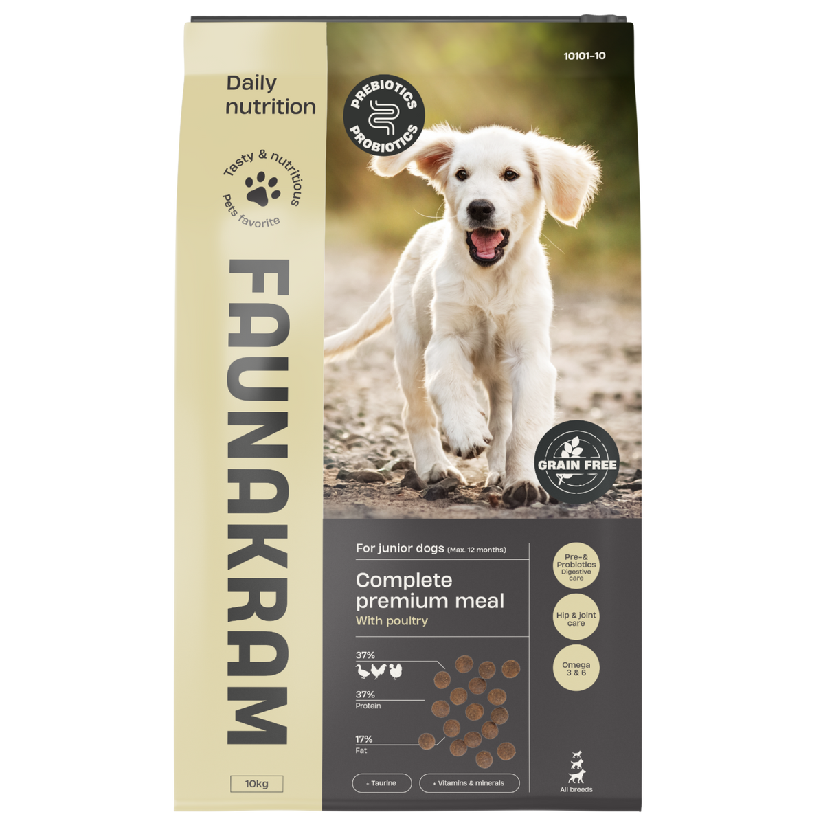 Kornfrit Juniorfoder – Fjerkræ m. Pre- & Probiotika (10 kg)