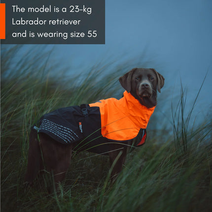 Non-stop Dogwear - Fjord regnjakke, orange/sort