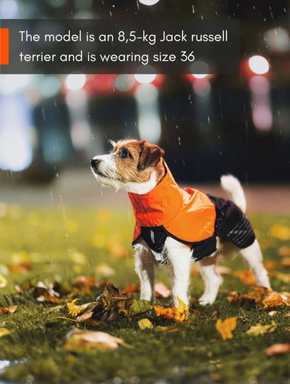 Non-stop Dogwear - Fjord regnjakke, orange/sort