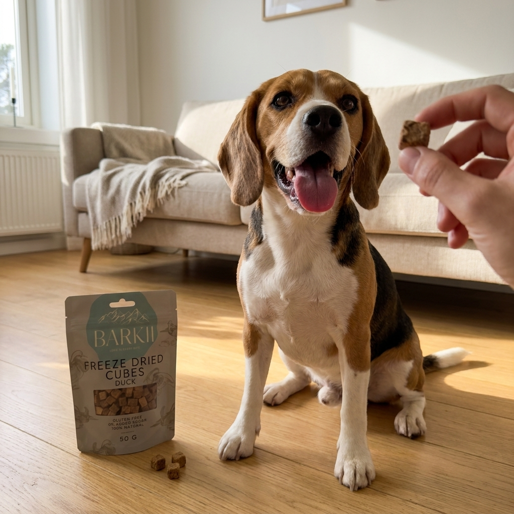 Barkii Frysetørret Godbidder m. And packshot