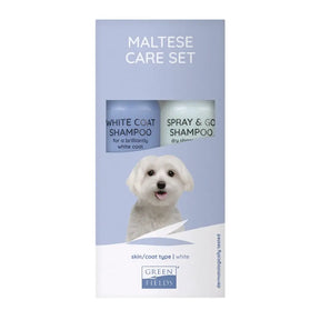 Greenfields Malteser Care Sæt med White Coat Shampoo og tørshampoo