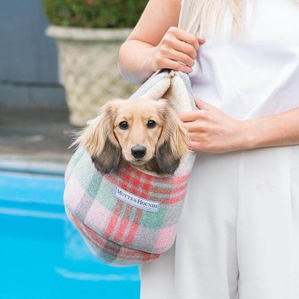 Mutts & Hounds hundetaske Macaroon Check Tweed