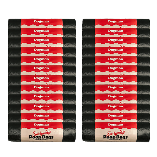 24 ruller - Hundeposer m. Håndtag – 100% Genbrug (960 stk.)