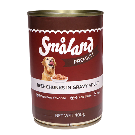 Småland Premium Vådfoder m. okse, 400g