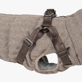 Vera Hundejakke m. sele, Herringbone Mocca – Staey