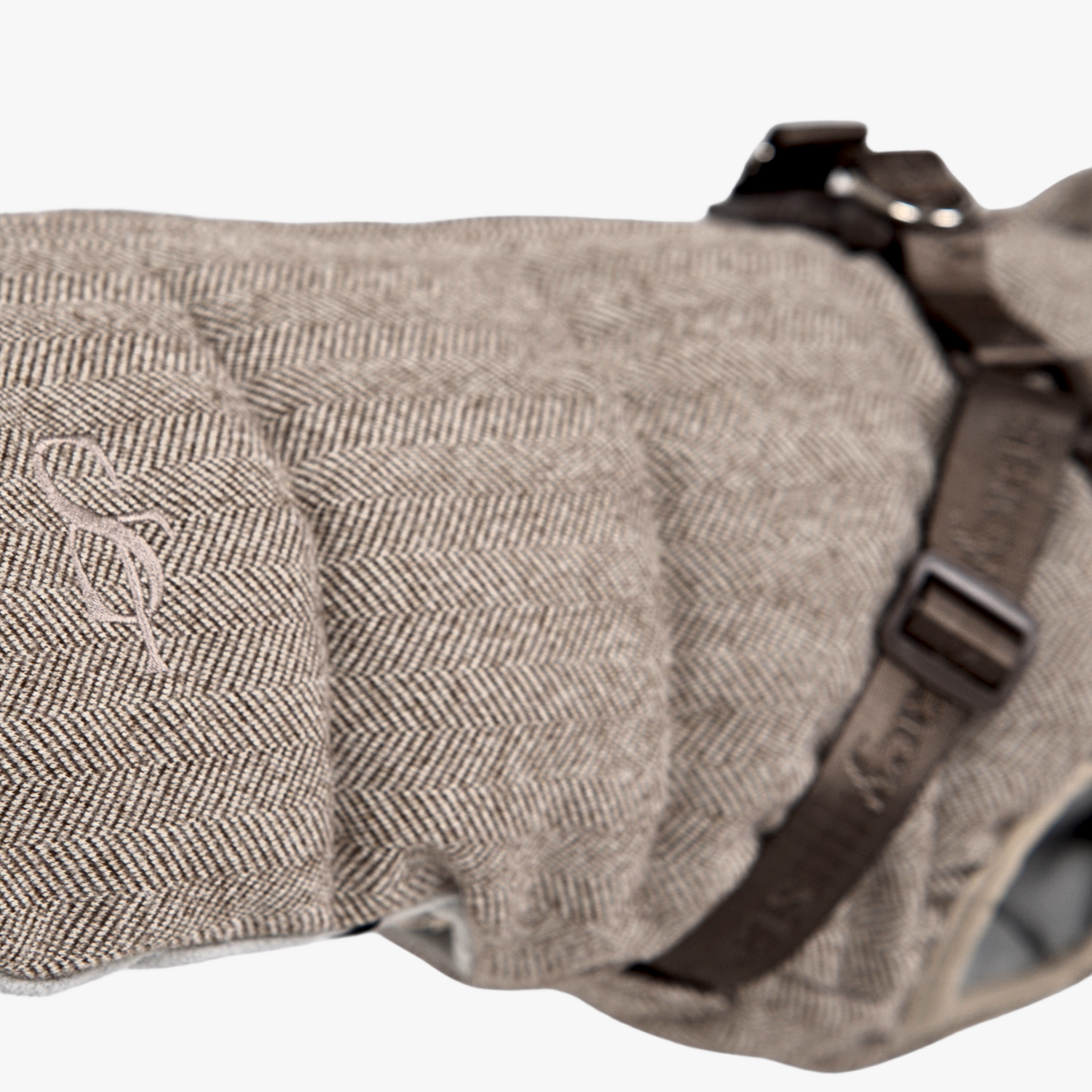 Vera Hundejakke m. sele, Herringbone Mocca – Staey