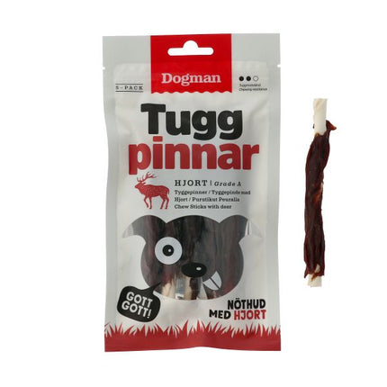 Dogman - Tyggepinde m. Hjort - 5 stk. Dogman