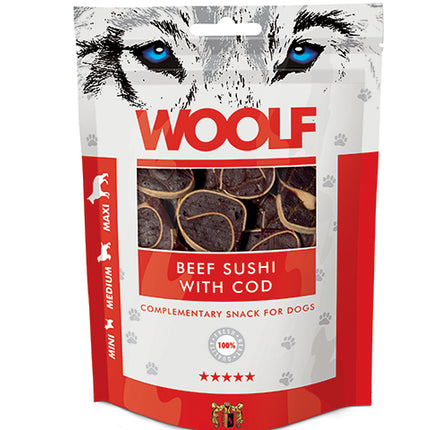 Woolf Sushi m. Okse & Torsk - 100 gr.