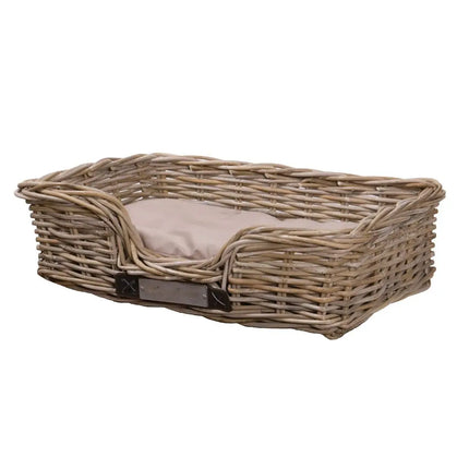 Classic Rattan Hundekurv Firkantet Happy house