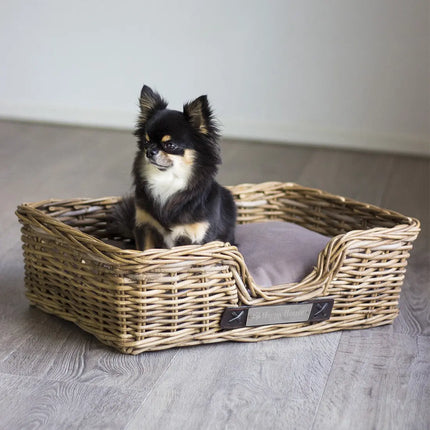 Classic Rattan Hundekurv Firkantet Happy house
