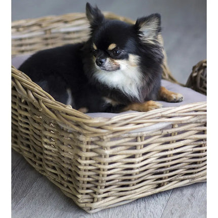 Classic Rattan Hundekurv Firkantet Happy house