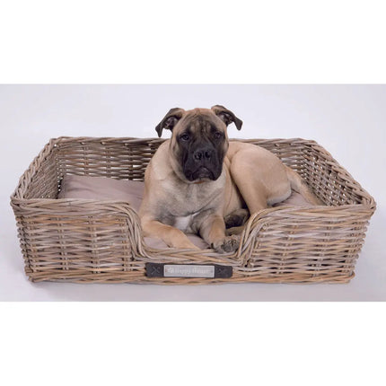 Classic Rattan Hundekurv Firkantet Happy house