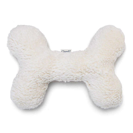 Cloud7 Kødben, økologisk hvid plush - stor Cloud7