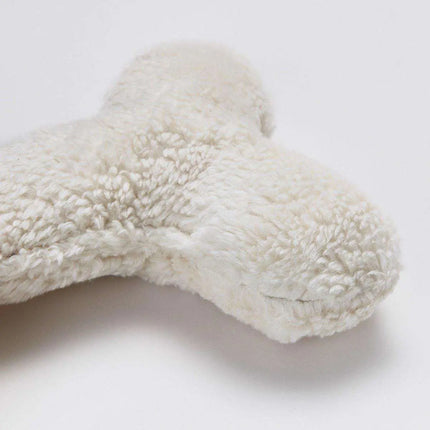 Cloud7 Kødben, økologisk hvid plush - stor Cloud7