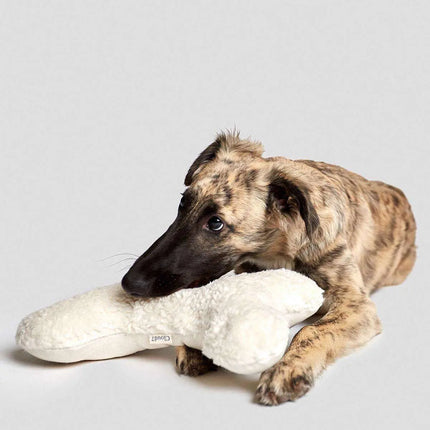 Cloud7 Kødben, økologisk hvid plush - stor Cloud7
