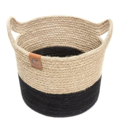 Cloud7 opbevaringskurv, jute, natural/black Cloud7