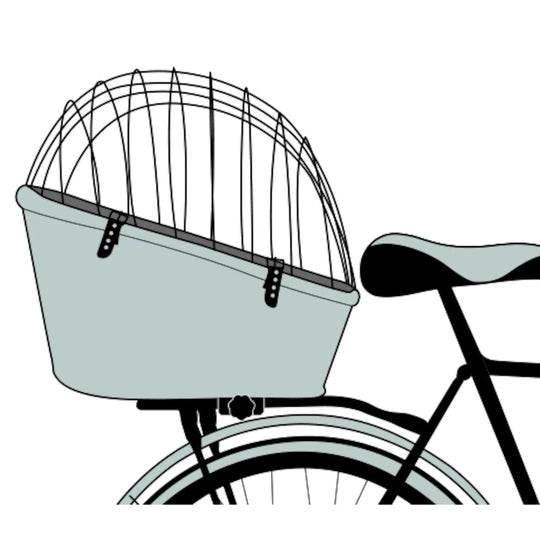 Cykelkurv til hunde, til bagagebærer, natural Flamingo