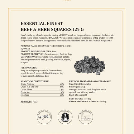 Essential Foods Finest - Godbidder m. Okse & Urter Essentiel foods