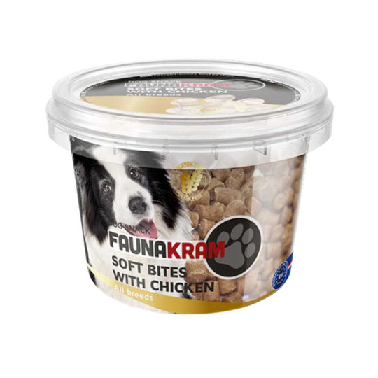Faunakram Soft Bites med Kylling - 200gr. Faunakram