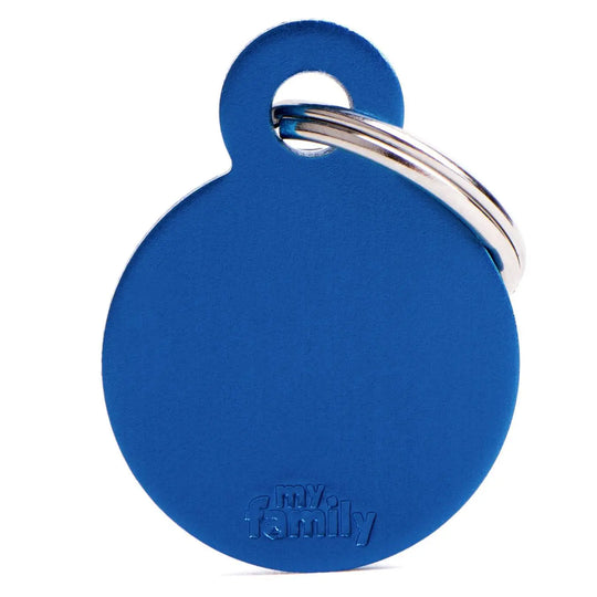 Hundetegn Basic, Cirkel, Blå My Family