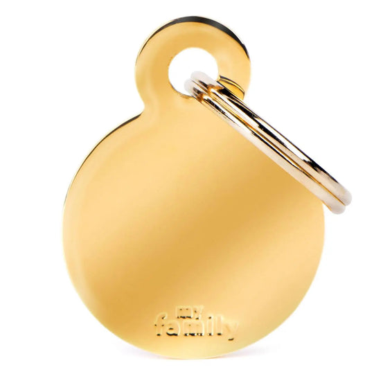 Hundetegn Basic, Cirkel, Guld My Family