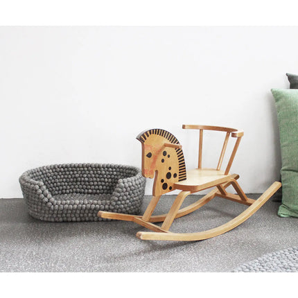 Wooldot hundekurv i uld, Black White Wooldot
