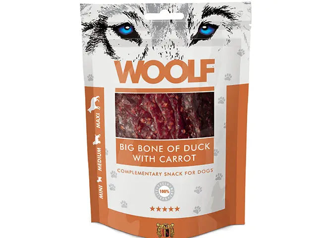 Woolf - Store Godbidder m. And & Gulerod 100 g Woolf